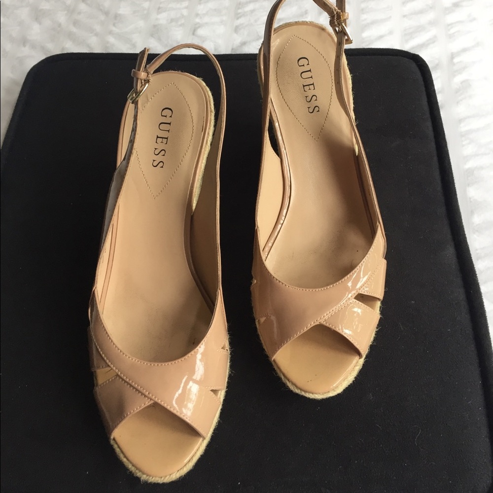 Guess nude wedges
